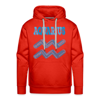 Thumbnail for Men's Power Words Aquarius Premium Hoodie - red