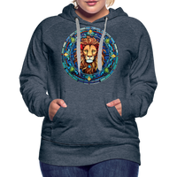 Thumbnail for Women’s Mosaic Leo Premium Hoodie - heather denim