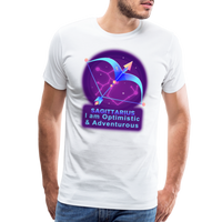 Thumbnail for Men's Neon Sagittarius Premium T-Shirt - white