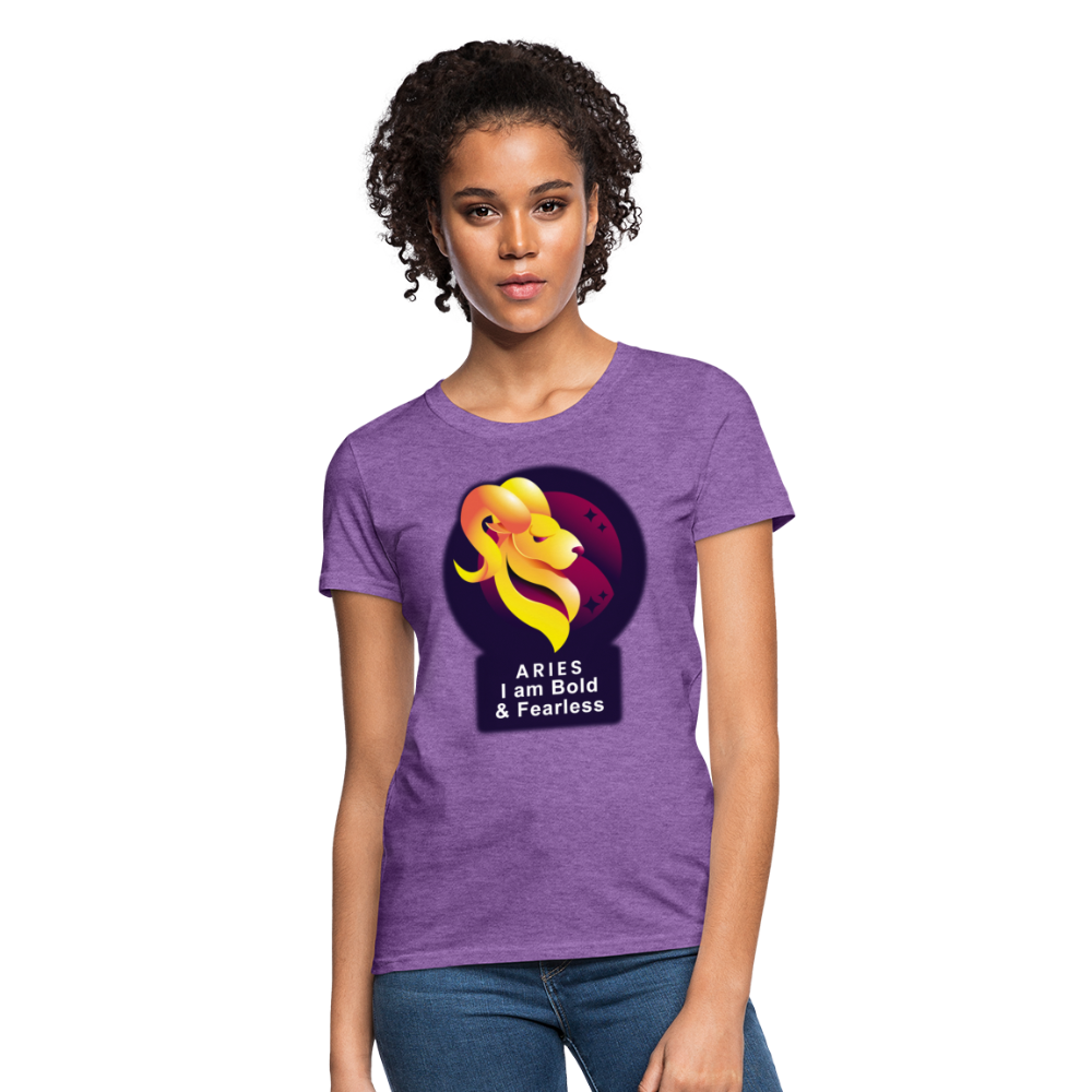 Women's Glow Aries T-Shirt - purple heather