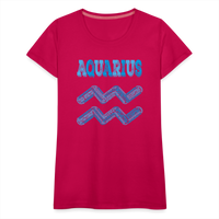 Thumbnail for Women's Power Words Aquarius Premium T-Shirt - dark pink