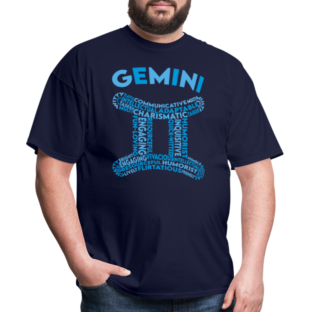 Men's Power Words Gemini Classic T-Shirt - navy