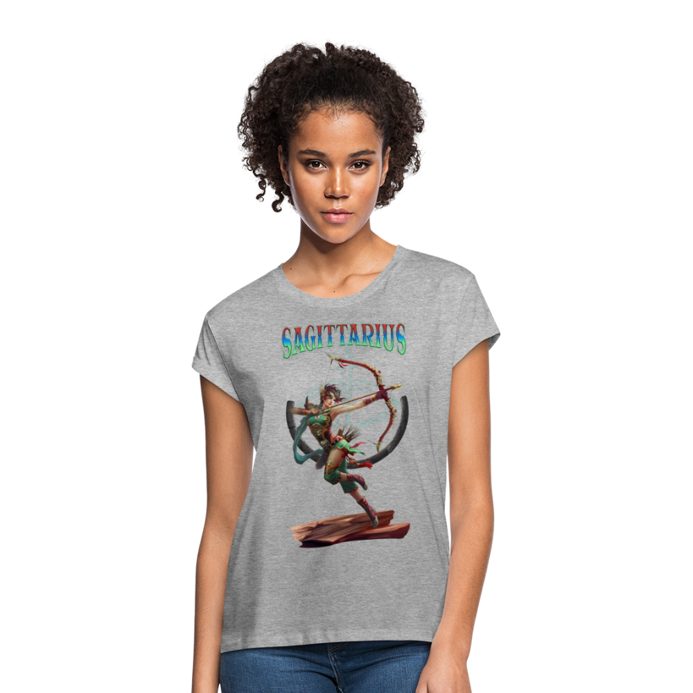 Women's Astral Sagittarius Relaxed Fit T-Shirt - heather gray