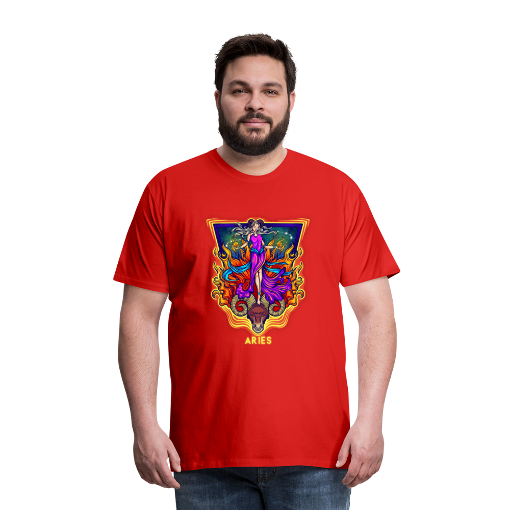 Men's Psychedelic Premium T-Shirt - red