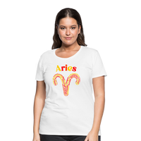 Thumbnail for Women's Power Words Aries Premium T-Shirt - white