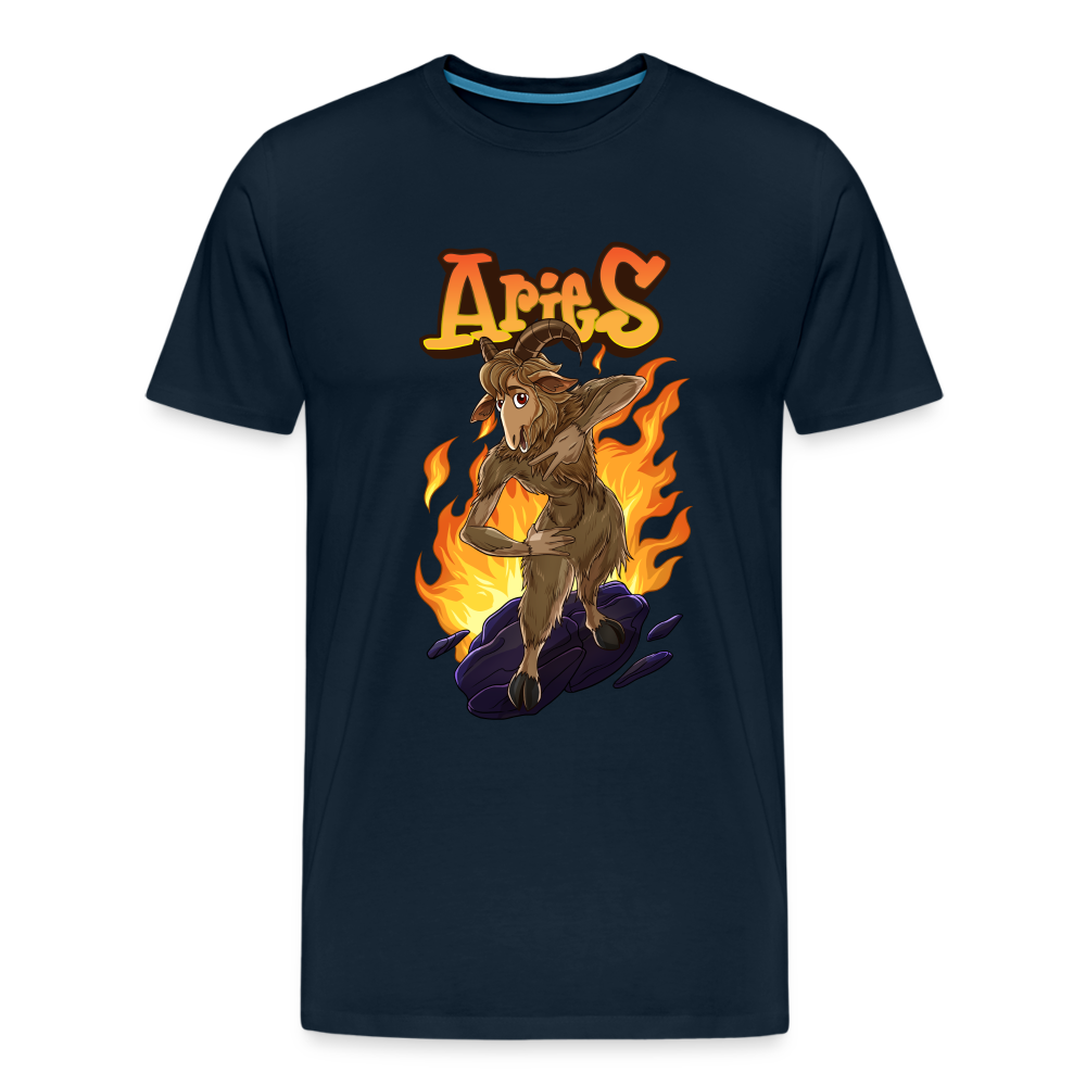 Men's Fiery Aries Premium T-Shirt - deep navy