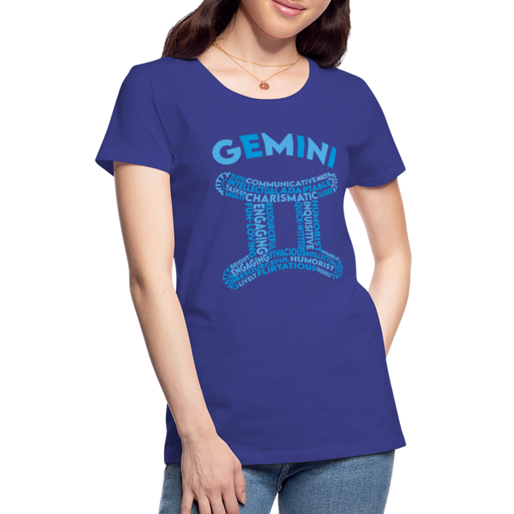 Women's Power Words Gemini Premium T-Shirt - royal blue