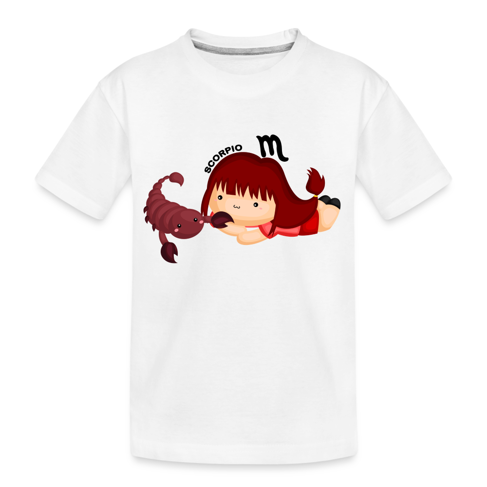 Kid’s Astro Girl Scorpio Premium Organic T-Shirt - white