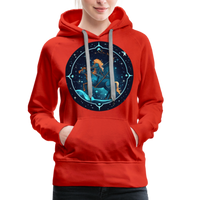 Thumbnail for Women’s Magic Sagittarius Premium Hoodie - red