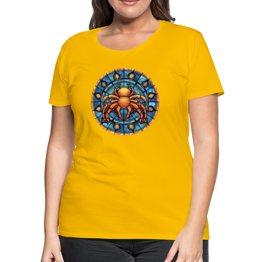 Women’s Mosaic Cancer Premium T-Shirt - sun yellow