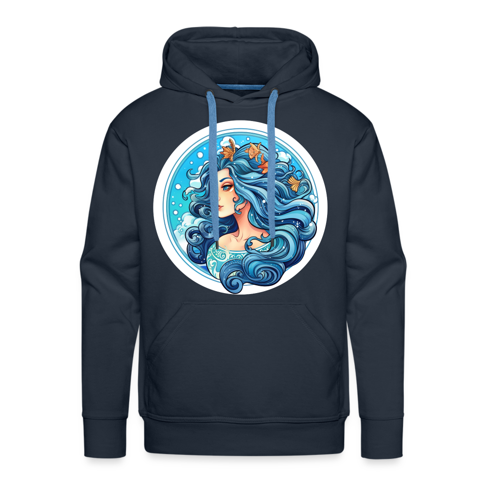 Men’s Symbol Aquarius Premium Hoodie - navy