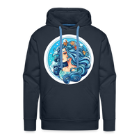 Thumbnail for Men’s Symbol Aquarius Premium Hoodie - navy