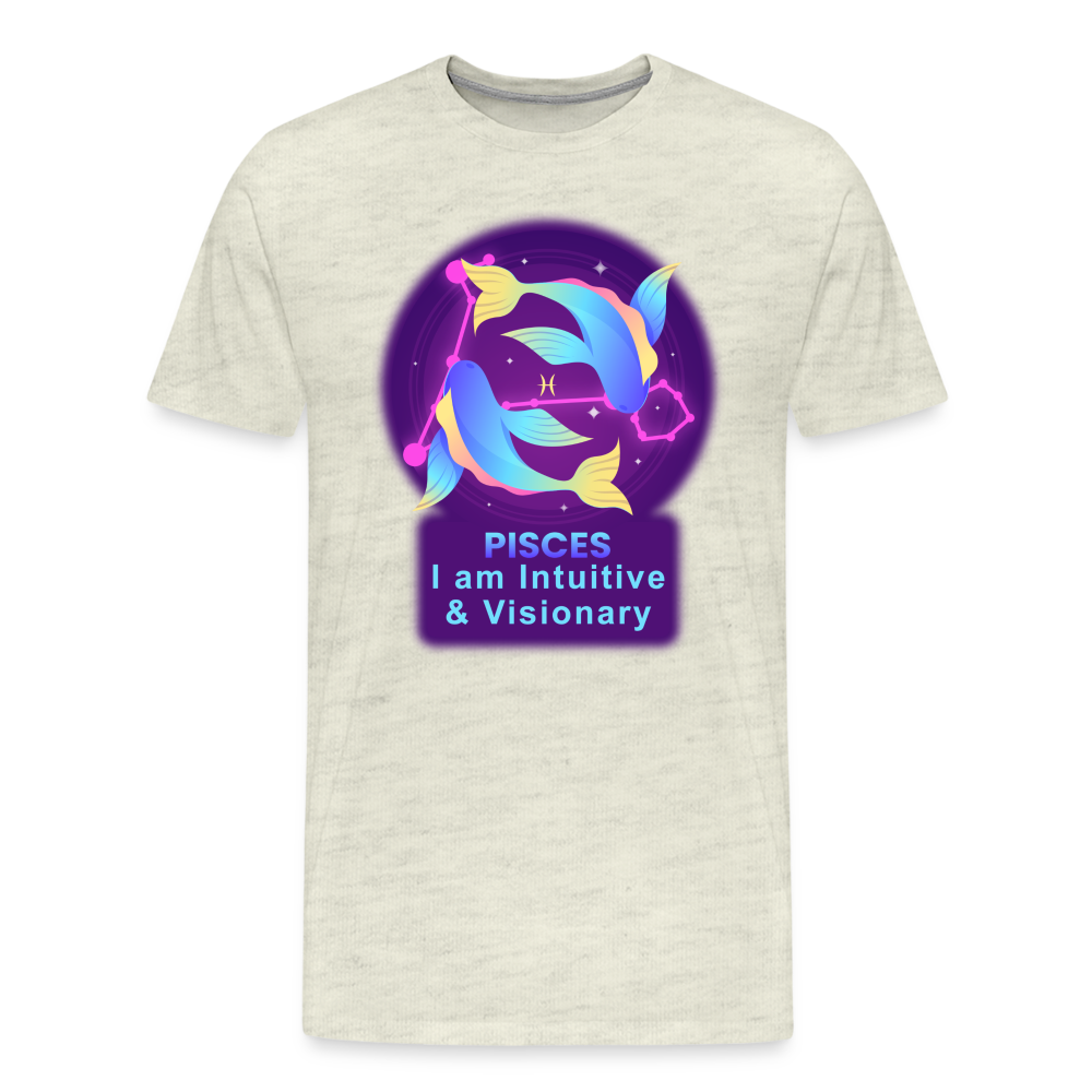 Men's Neon Pisces Premium T-Shirt - heather oatmeal