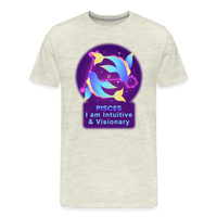 Thumbnail for Men's Neon Pisces Premium T-Shirt - heather oatmeal