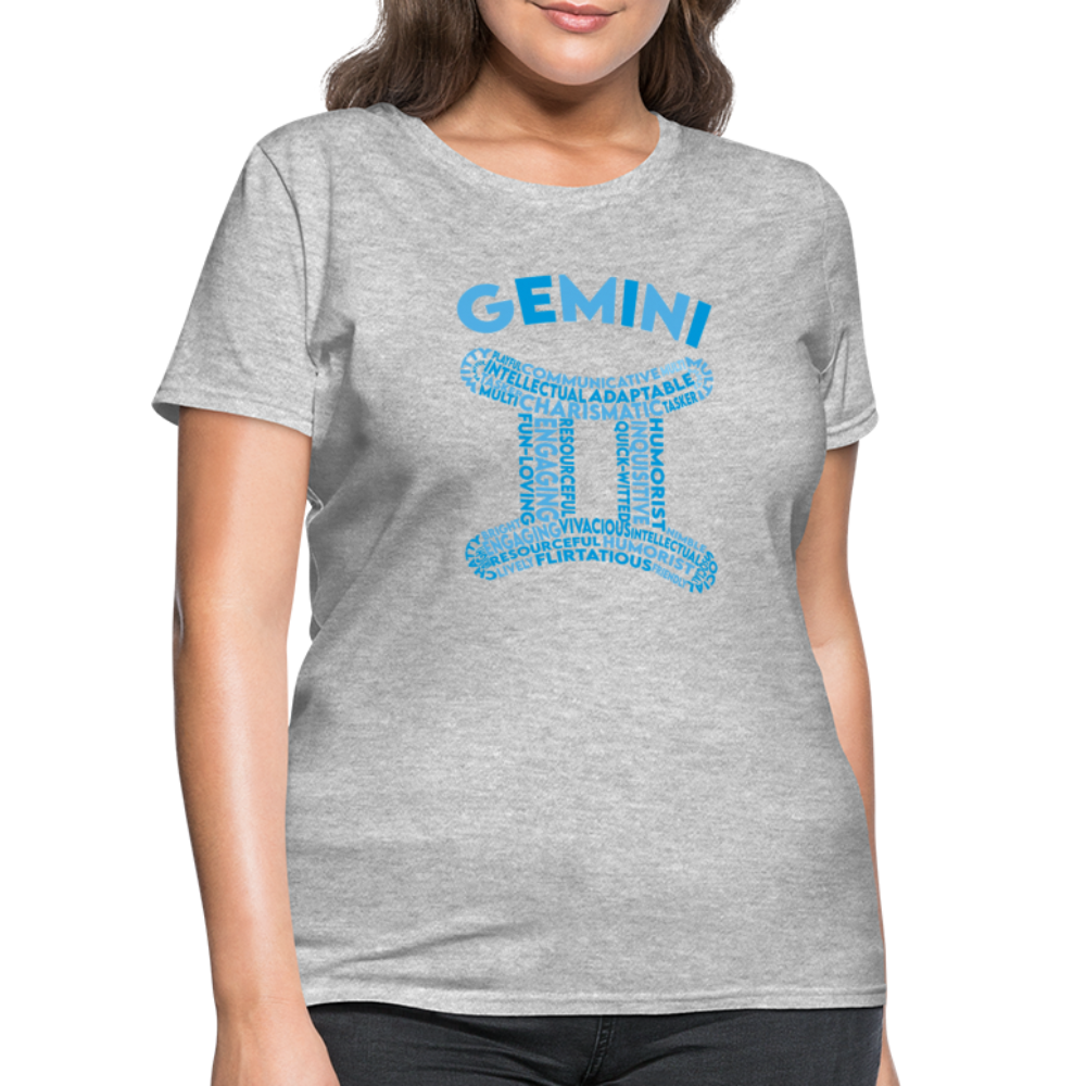 Women's Power Words Gemini T-Shirt - heather gray