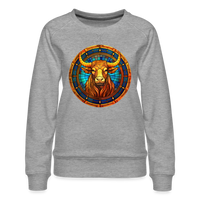 Thumbnail for Women’s Mosaic Taurus Premium Sweatshirt - heather grey