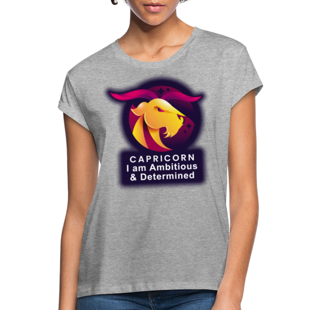 Women's Glow Capricorn Relaxed Fit T-Shirt - heather gray