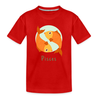 Thumbnail for Kid’s Astro Toon Pisces Premium Organic T-Shirt - red