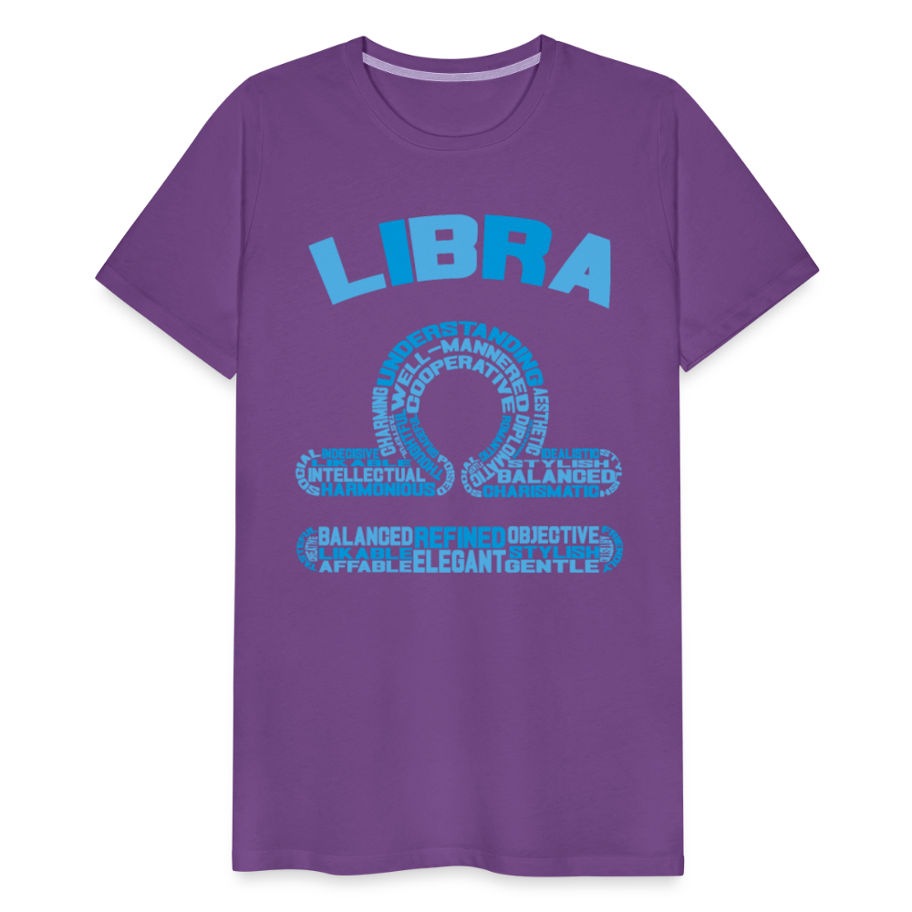 Men's Power Words Libra Premium T-Shirt - purple