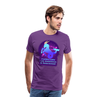 Thumbnail for Men's Neon Capricorn Premium T-Shirt - purple