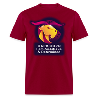 Thumbnail for Men's Glow Capricorn Classic T-Shirt - dark red