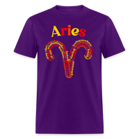 Thumbnail for Men's Power Words Aries Classic T-Shirt - purple