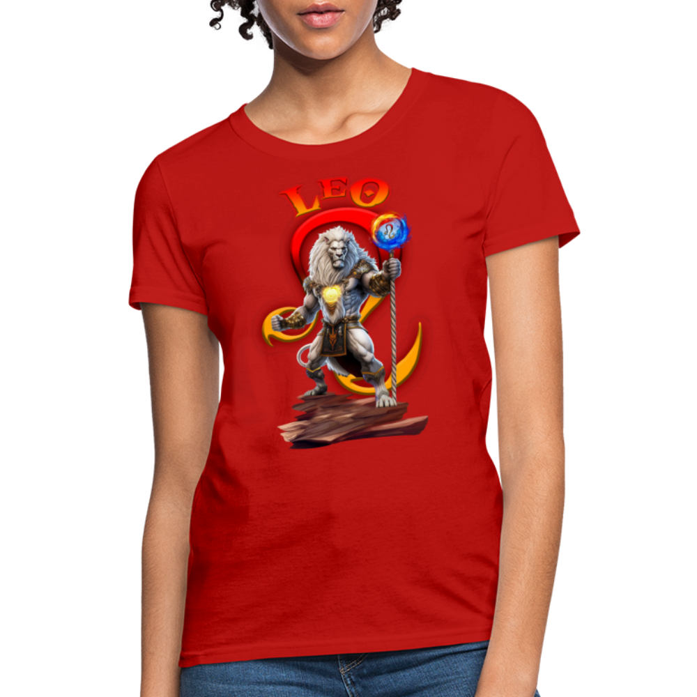 Astral Leo Women's T-Shirt - red