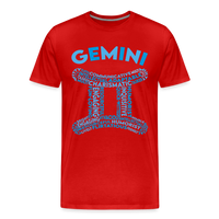 Thumbnail for Men's Power Words Gemini Premium T-Shirt - red