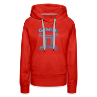 Thumbnail for Women's Power Words Gemini Premium Hoodie - red