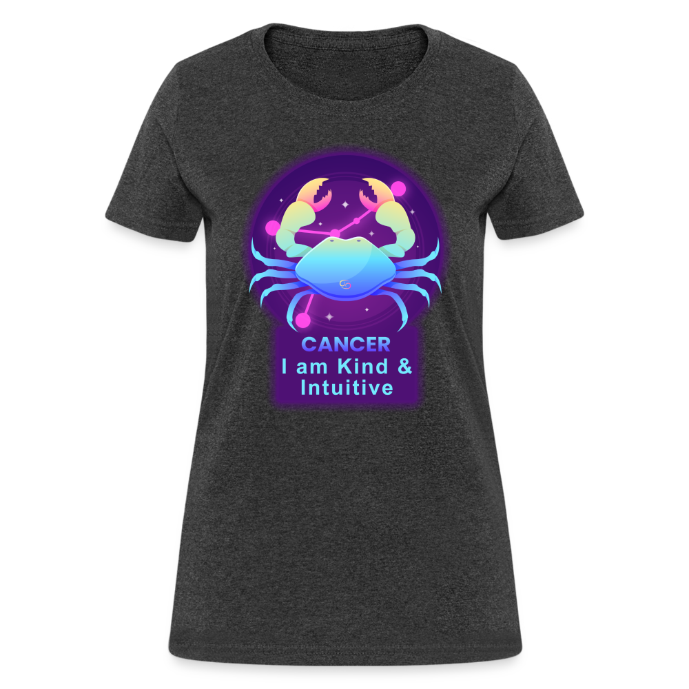 Women's Neon Cancer T-Shirt - heather black