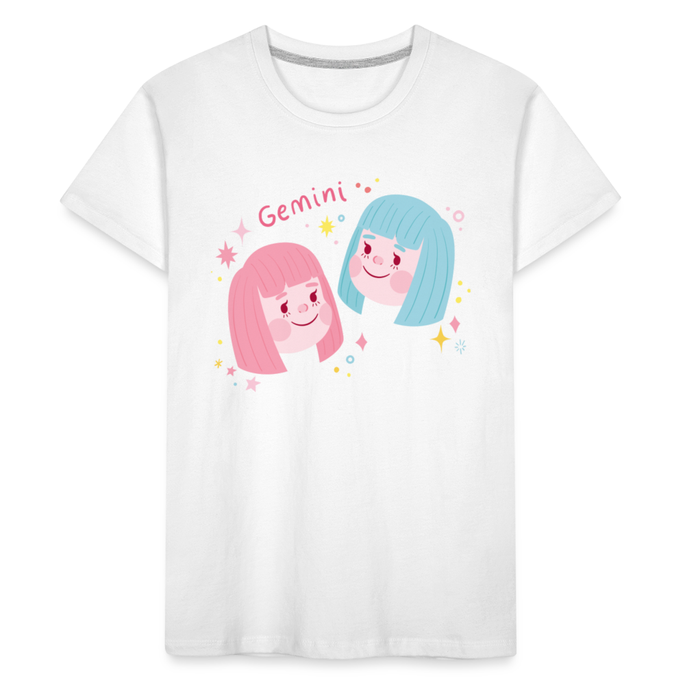 Kid’s Pinky Gemini Premium Organic T-Shirt - white