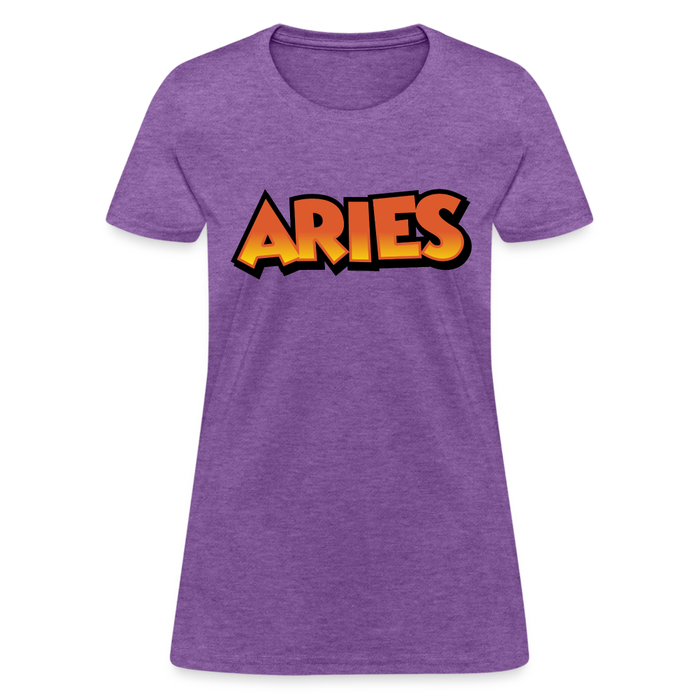 Women's Aries New Design T-Shirt - purple heather