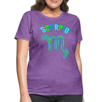 Thumbnail for Women's Power Words Scorpio T-Shirt - purple heather