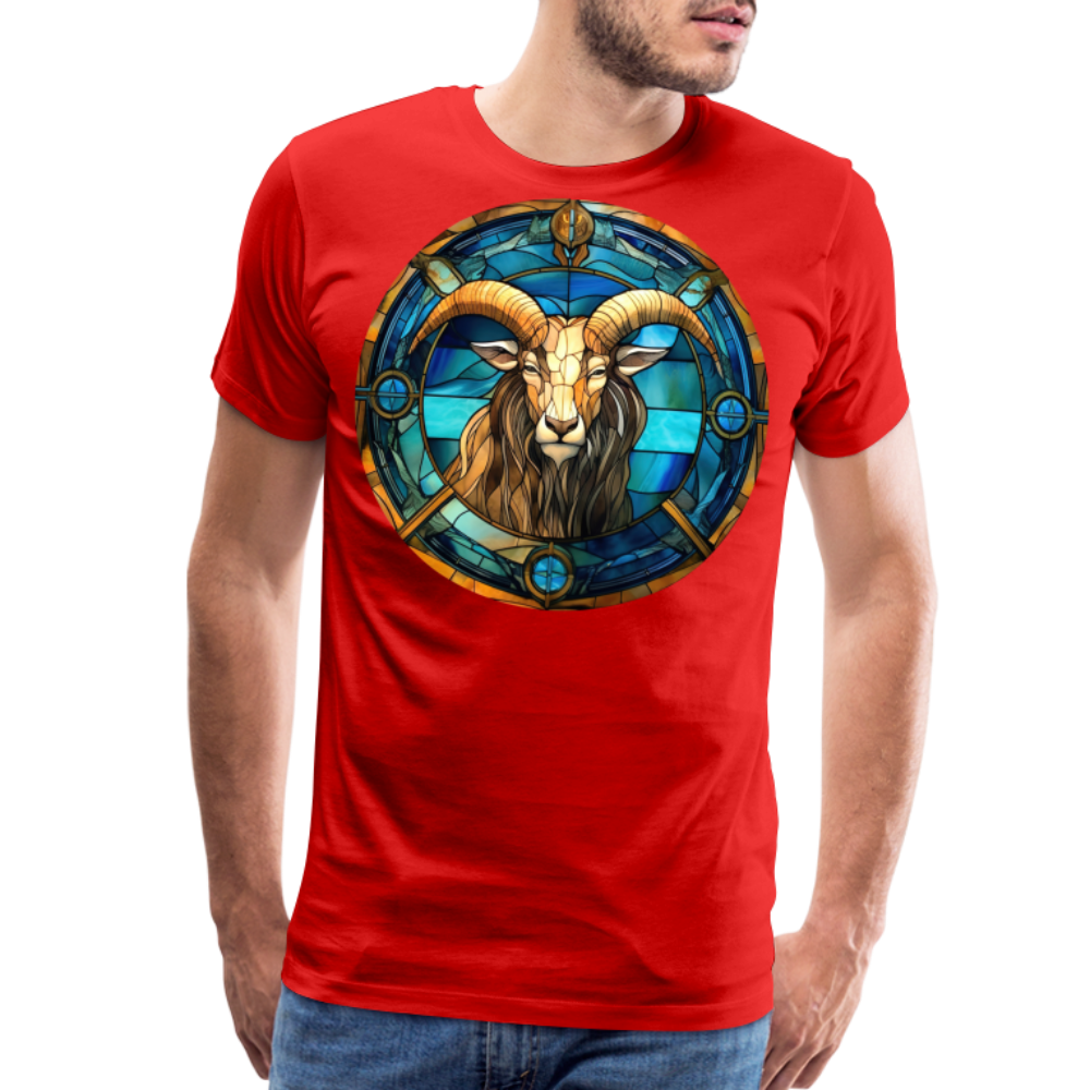 Men's Mosaic Capricorn Premium T-Shirt - red