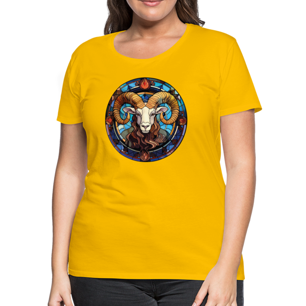 Women’s Mosaic Aries Premium T-Shirt - sun yellow