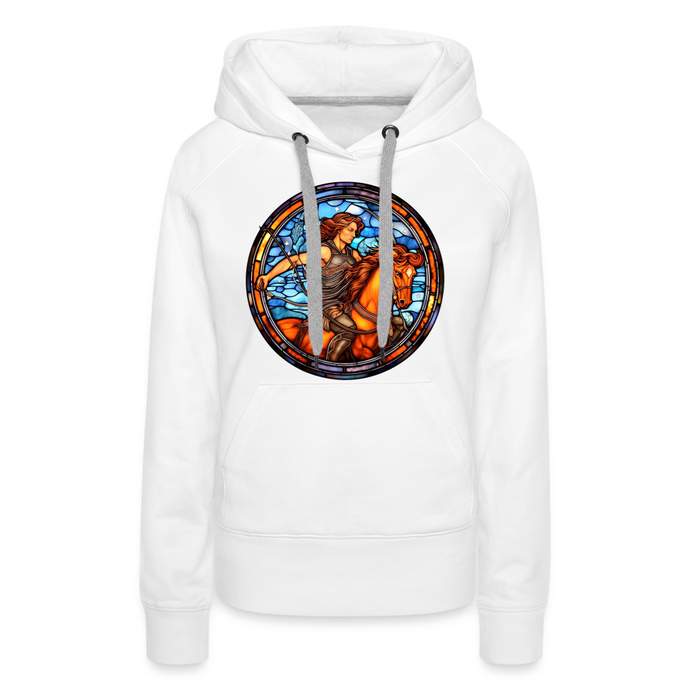 Women’s Mosaic Sagittarius Premium Hoodie - white