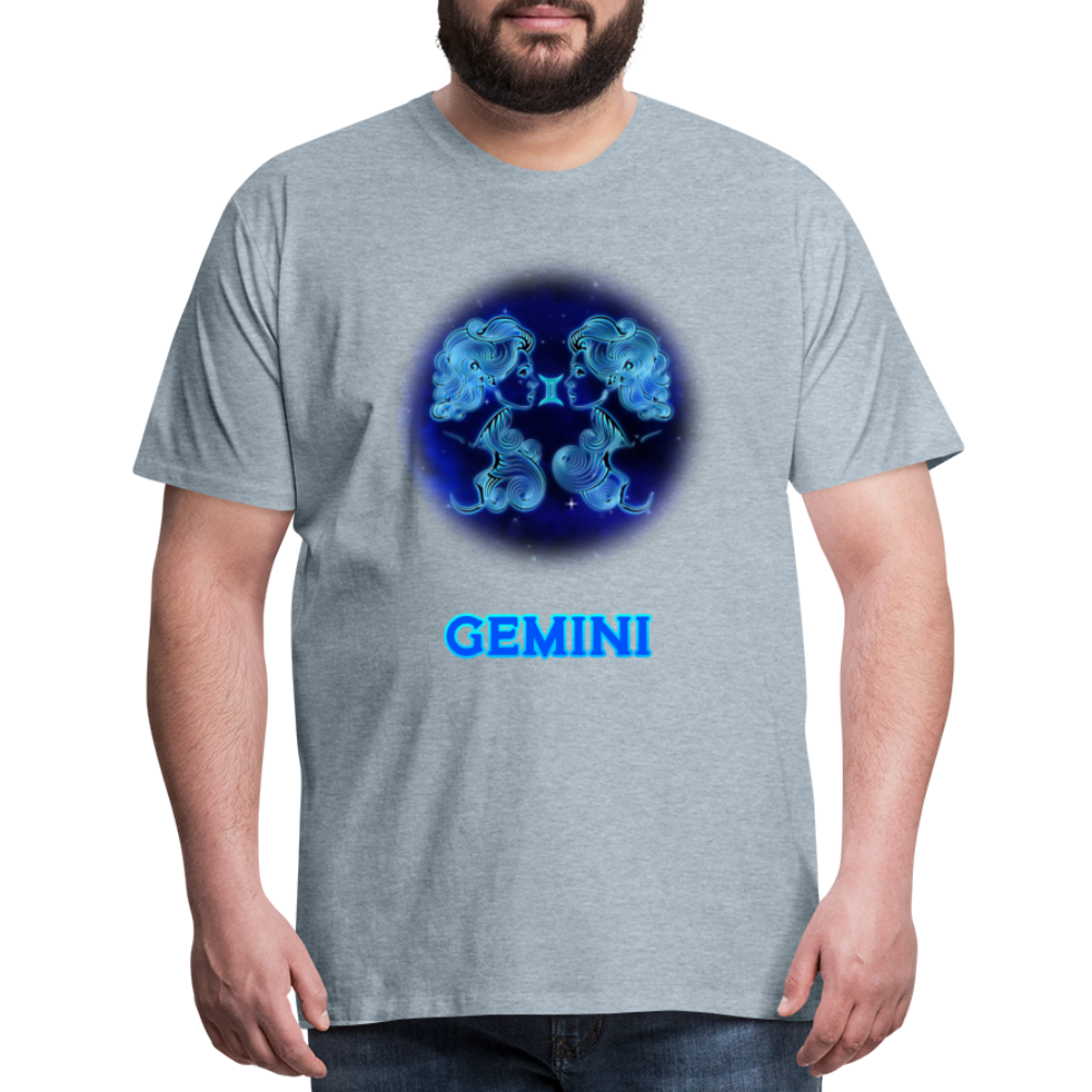 Men's Gemini Premium T-Shirt - heather ice blue