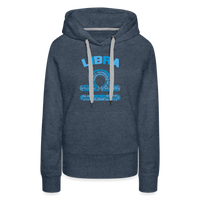 Thumbnail for Women's Power Words Libra Premium Hoodie - heather denim