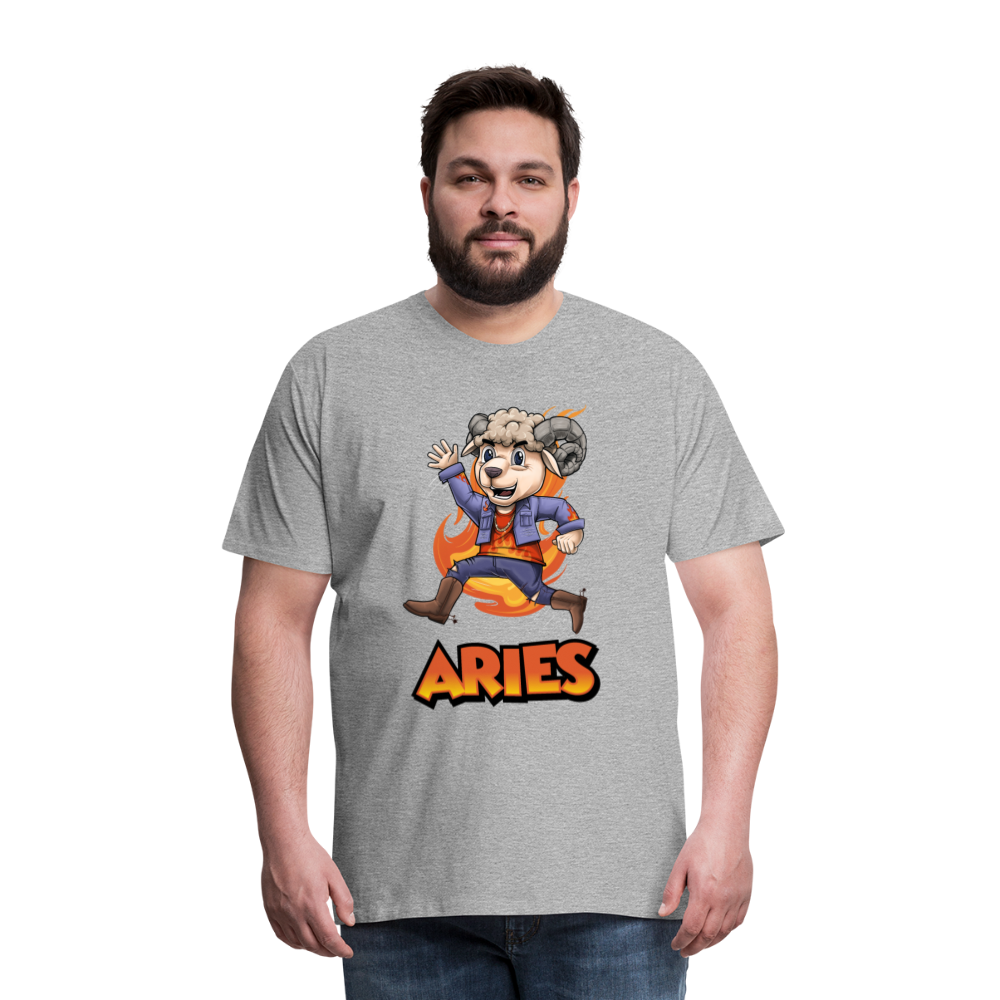 Men's Playful Aries Premium T-Shirt - heather gray