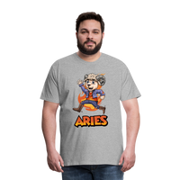 Thumbnail for Men's Playful Aries Premium T-Shirt - heather gray