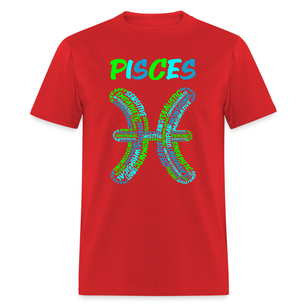 Men's Power Words Pisces Classic T-Shirt - red