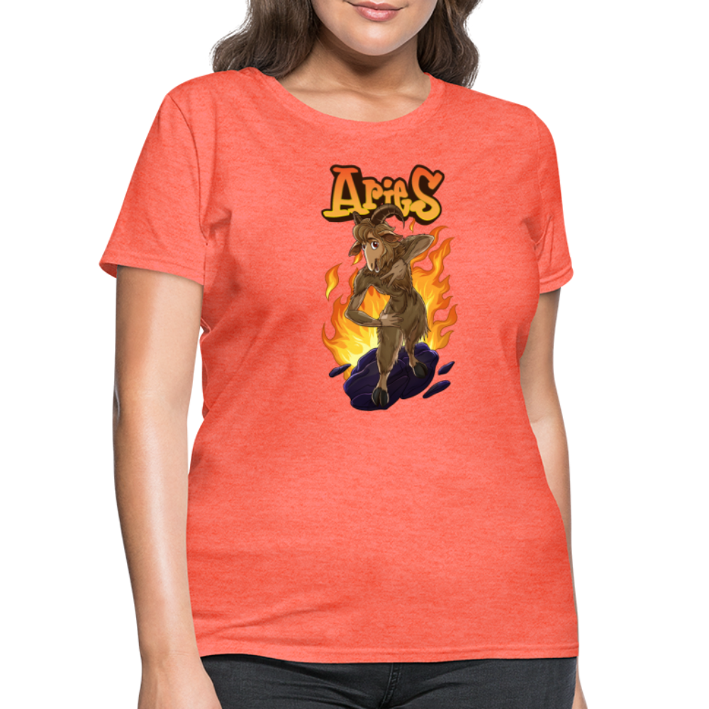 Women's Aries Narihndrab T-Shirt - heather coral