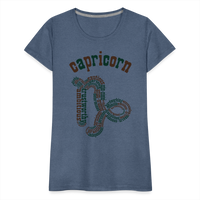 Thumbnail for Women's Power Words Capricorn Premium T-Shirt - heather blue