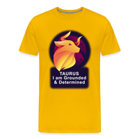 Thumbnail for Men's Glow Taurus Premium T-Shirt - sun yellow