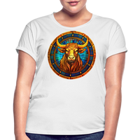 Thumbnail for Women's Mosaic Taurus Relaxed Fit T-Shirt - white