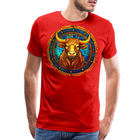 Thumbnail for Men's Mosaic Taurus Premium T-Shirt - red