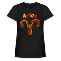 Thumbnail for Women's Power Words Aries Relaxed Fit T-Shirt - black