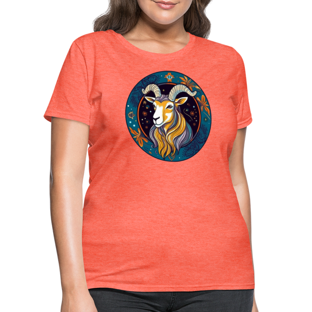 Women's Mythical Capricorn T-Shirt - heather coral