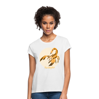 Thumbnail for Women's Mosaic Scorpio Relaxed Fit T-Shirt - white