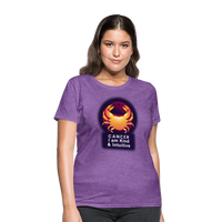 Thumbnail for Women's Glow Cancer T-Shirt - purple heather